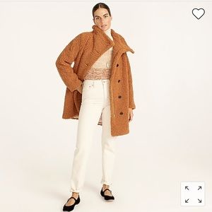 NWT J Crew Villa Coat in Teddy Sherpa